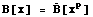 B[x] = Overscript[B, _][x^p]