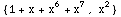 {1 + x + x^6 + x^7, x^2}