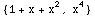{1 + x + x^2, x^4}